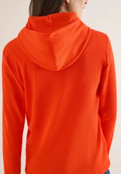 Hoodie in Rippstruktur