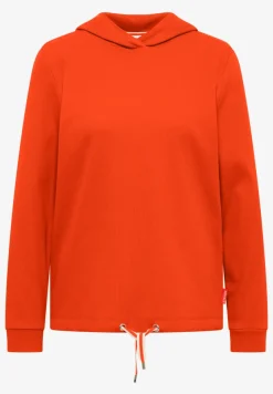 Hoodie in Rippstruktur
