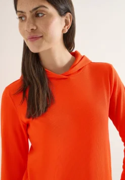 Hoodie in Rippstruktur