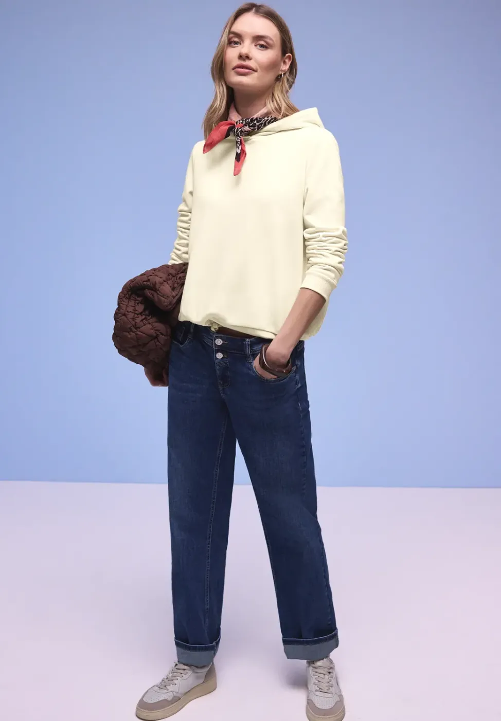 Hoodie in Unifarbe