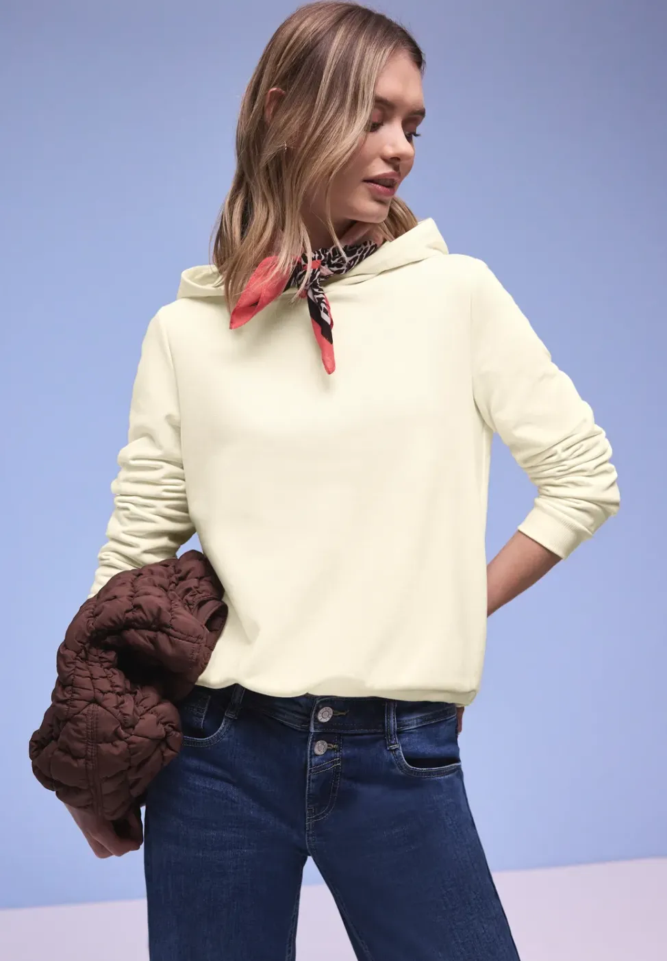 Hoodie in Unifarbe