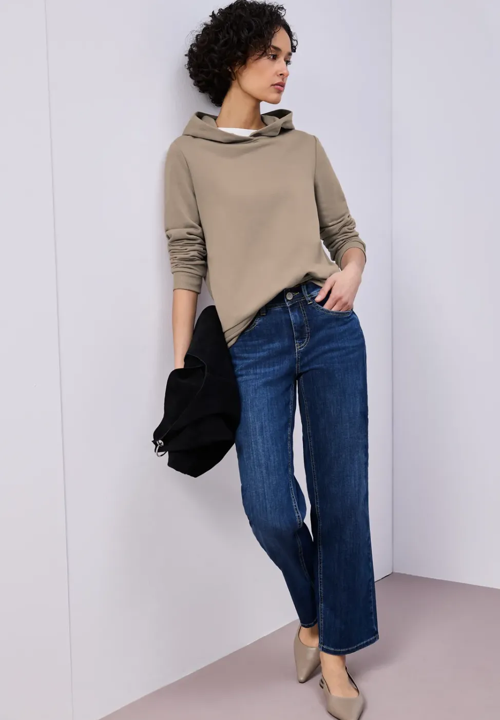 Hoodie in Unifarbe