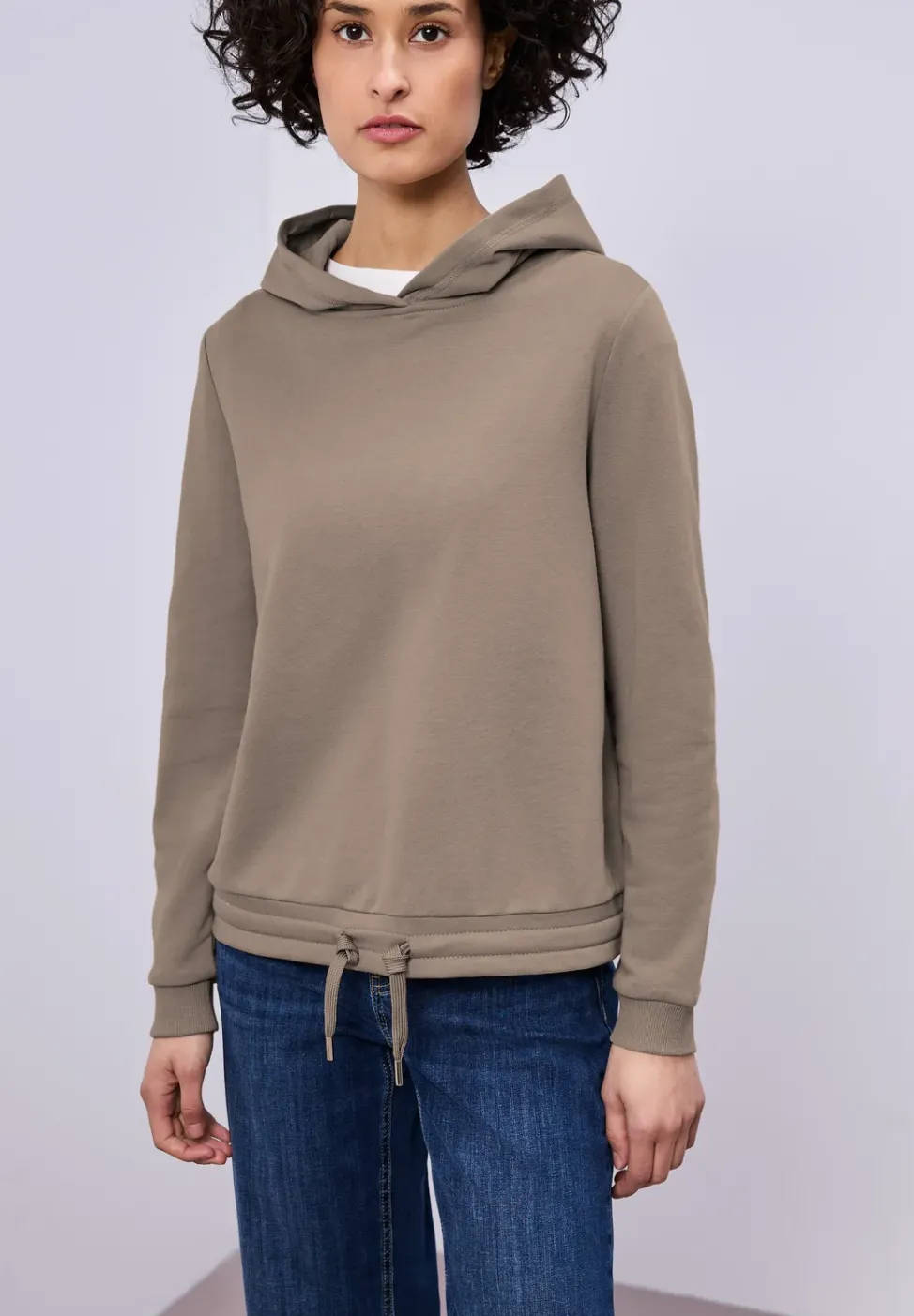 Hoodie in Unifarbe
