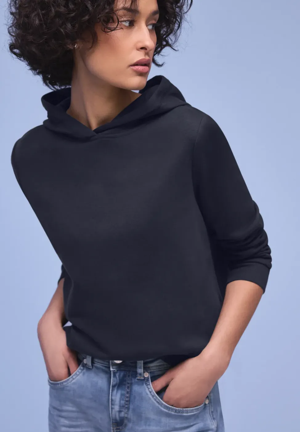 Hoodie in Unifarbe
