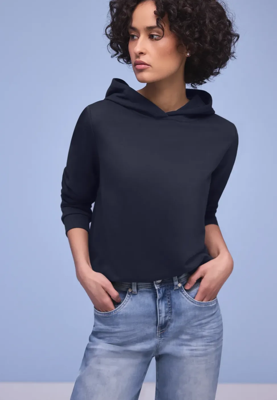 Hoodie in Unifarbe
