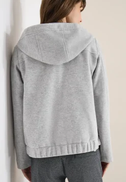 Hoodie Jacke in Woll-Optik