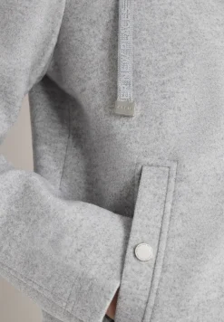 Hoodie Jacke in Woll-Optik