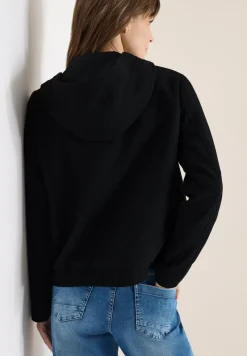 Hoodie Jacke in Woll-Optik