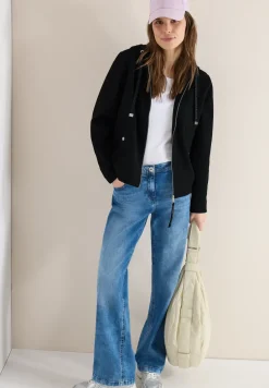 Hoodie Jacke in Woll-Optik