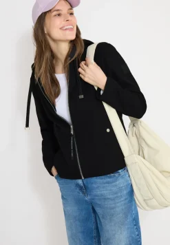 Hoodie Jacke in Woll-Optik