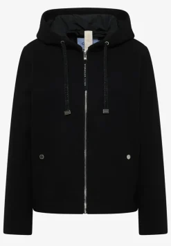 Hoodie Jacke in Woll-Optik