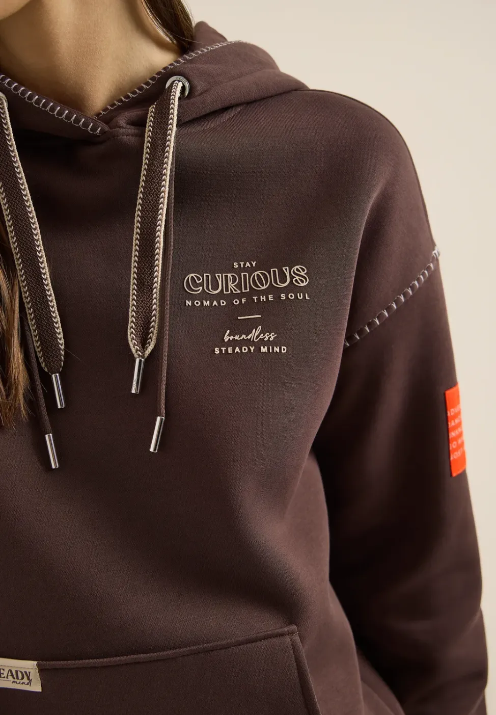 Hoodie mit Deko-Nähten