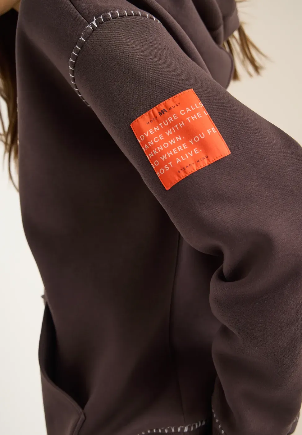 Hoodie mit Deko-Nähten