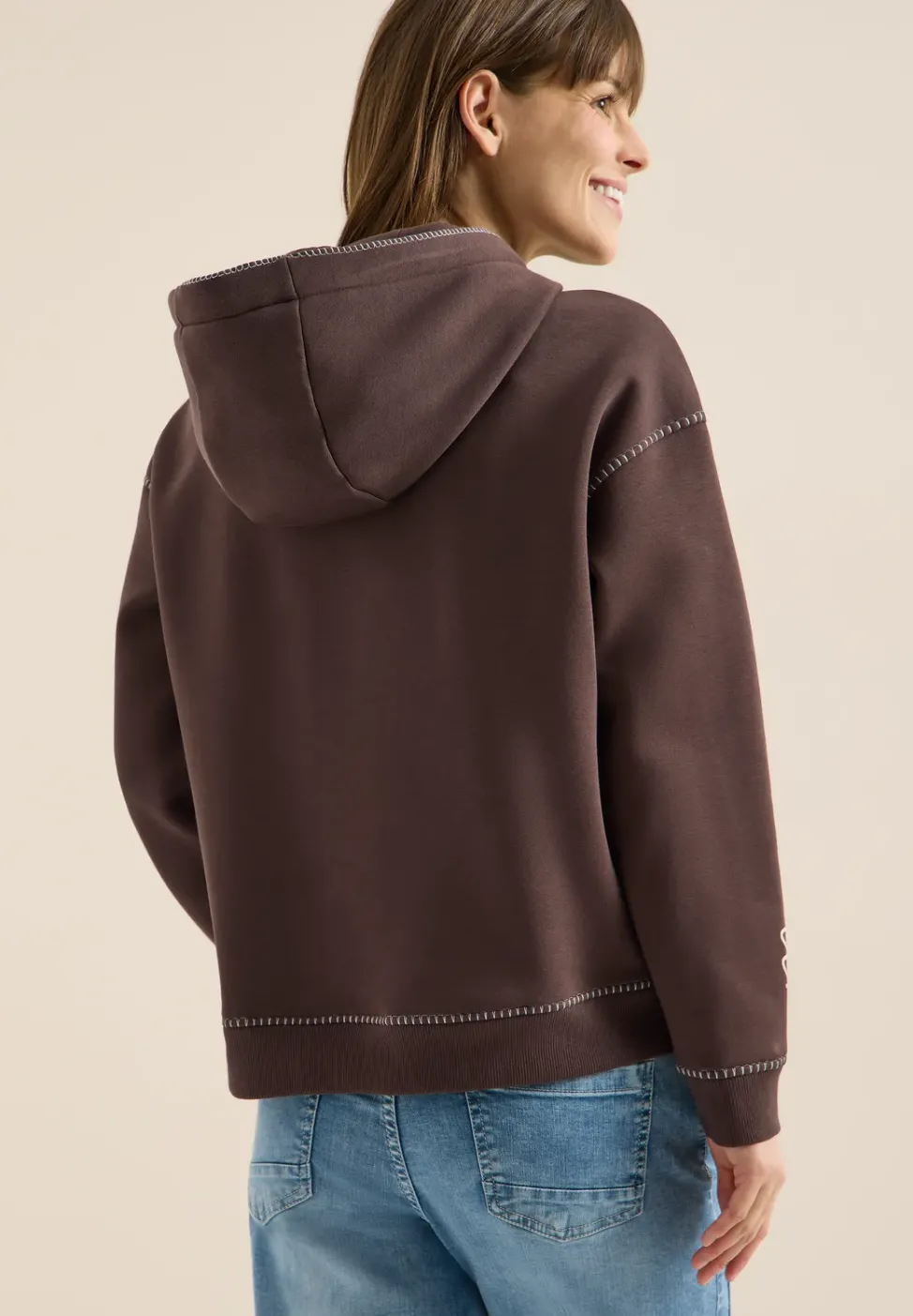 Hoodie mit Deko-Nähten