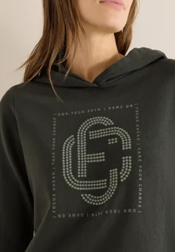 Hoodie mit Schmucksteinen