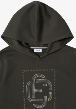 Hoodie mit Schmucksteinen