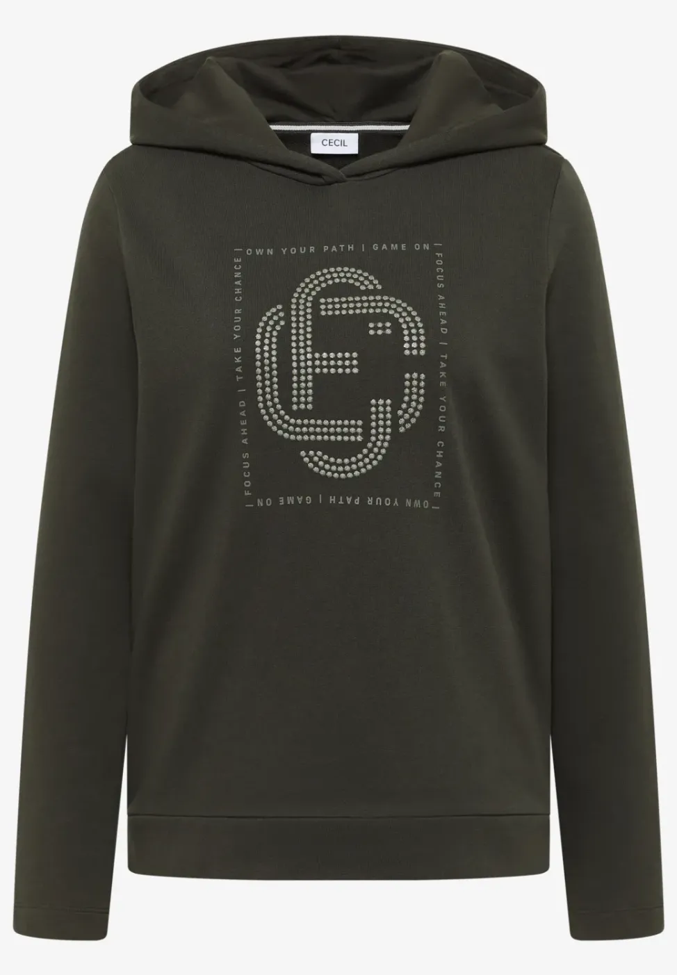 Hoodie mit Schmucksteinen