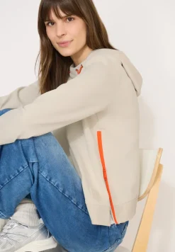 Hoodie mit Zipper-Details