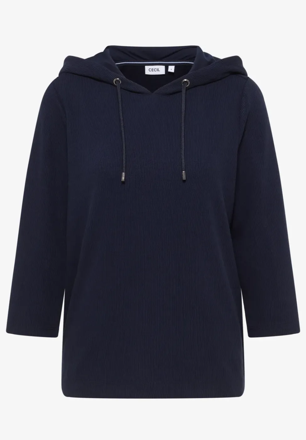 Hoodie Shirt in Rippstruktur