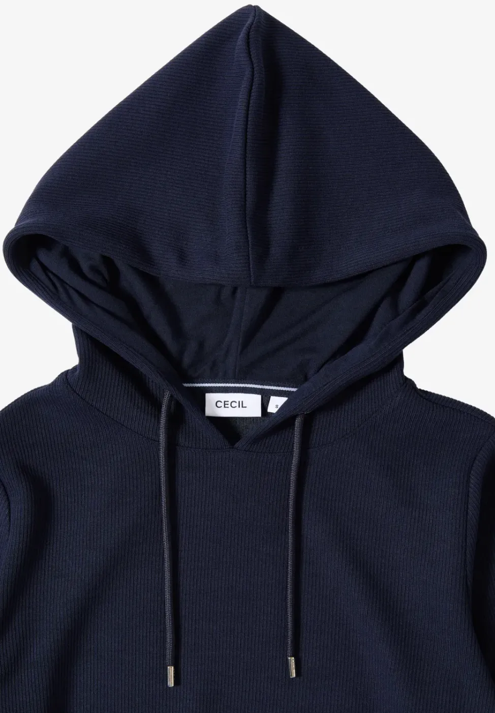 Hoodie Shirt in Rippstruktur