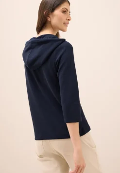 Hoodie Shirt in Rippstruktur