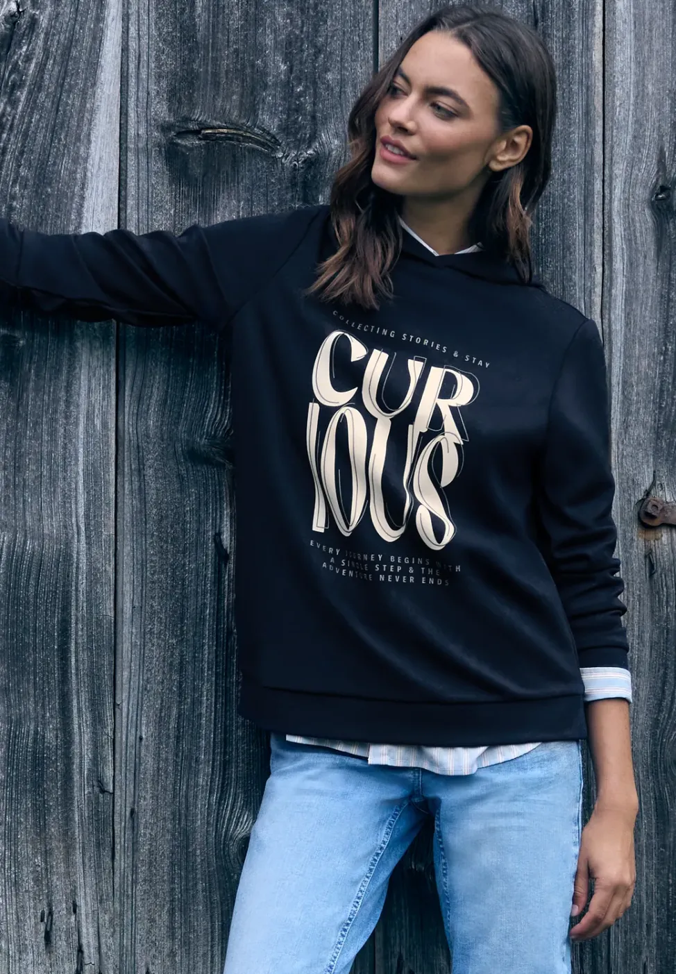 Hoodie Shirt mit Print