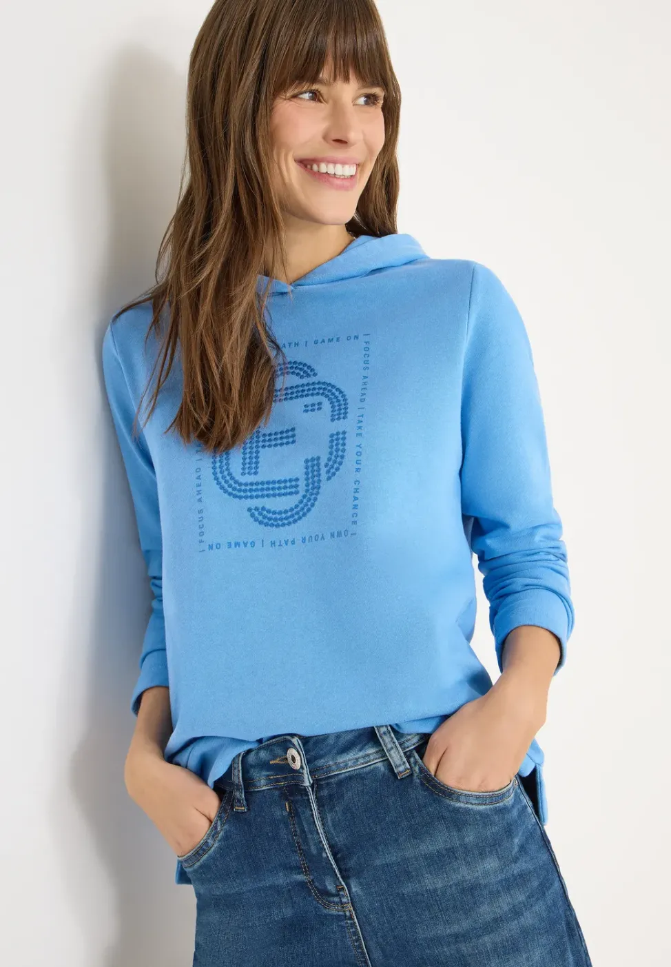 Hoodie mit Schmucksteinen