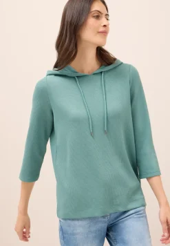 Hoodie Shirt in Rippstruktur