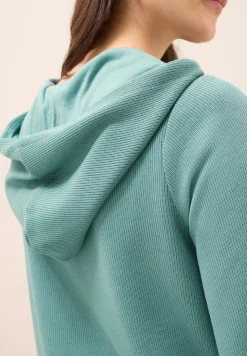 Hoodie Shirt in Rippstruktur
