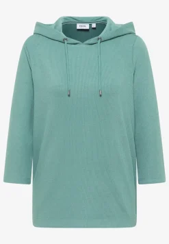 Hoodie Shirt in Rippstruktur