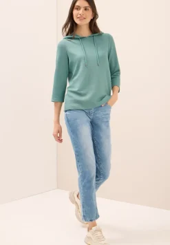 Hoodie Shirt in Rippstruktur