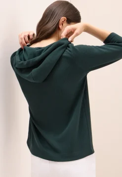 Hoodie Shirt in Rippstruktur