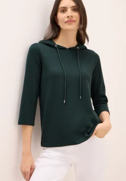 Hoodie Shirt in Rippstruktur