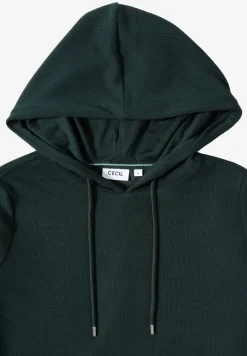 Hoodie Shirt in Rippstruktur