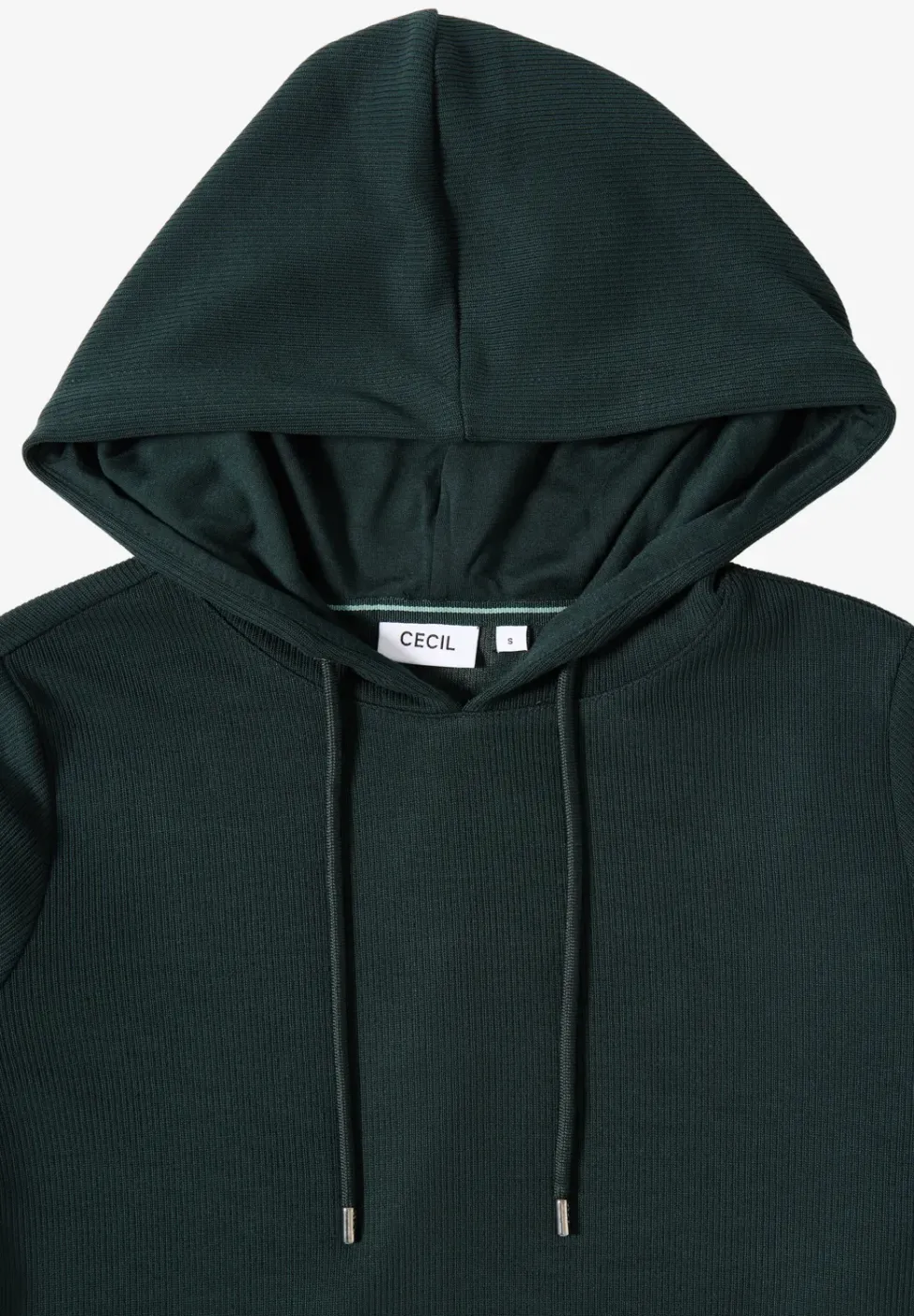 Hoodie Shirt in Rippstruktur