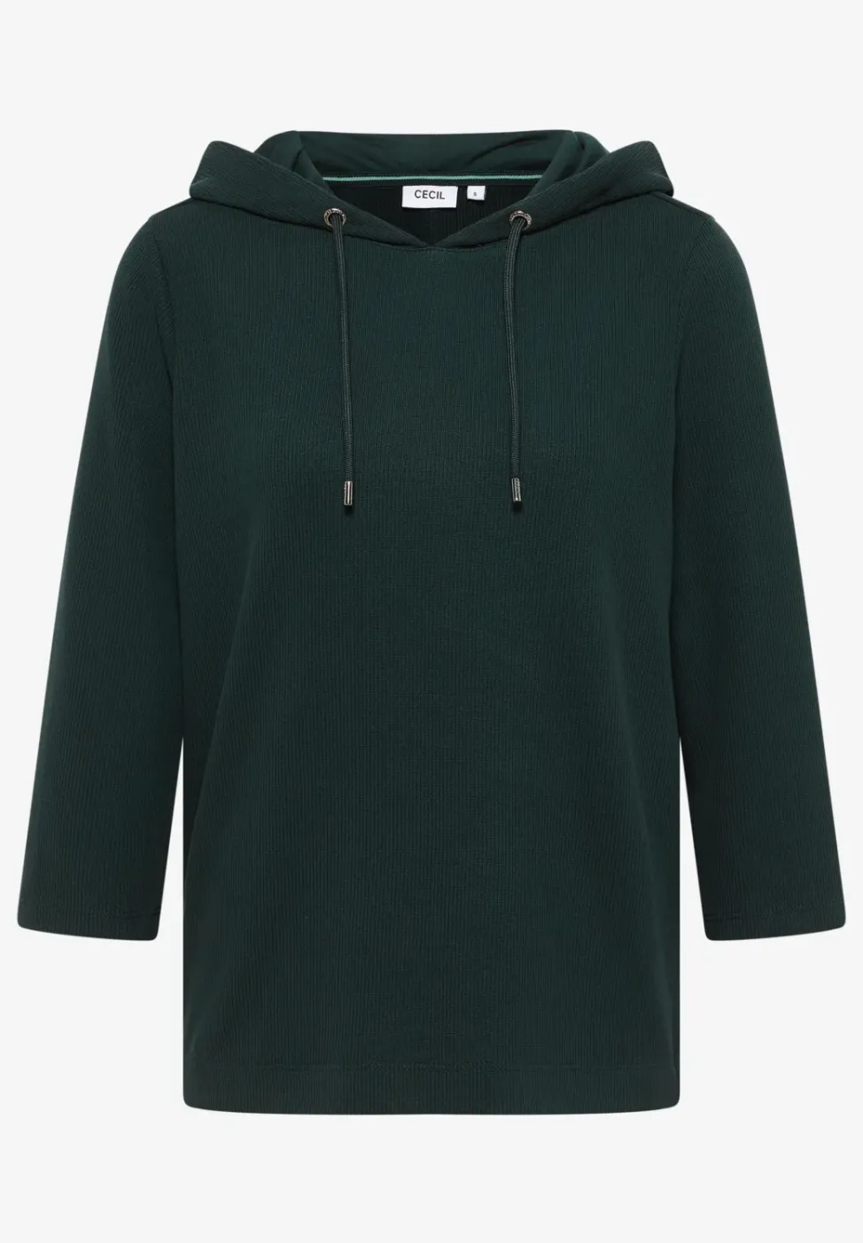 Hoodie Shirt in Rippstruktur