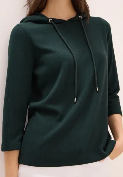 Hoodie Shirt in Rippstruktur