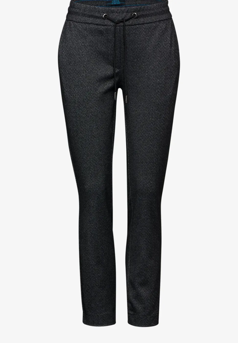 Hose im Herringbone Look