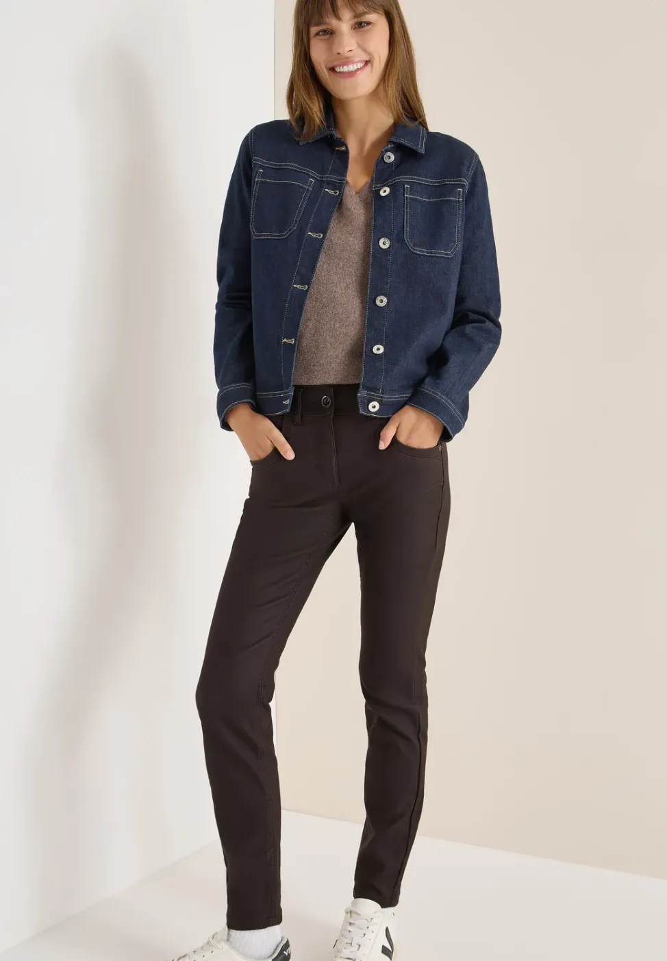 Hose im Leder-Look