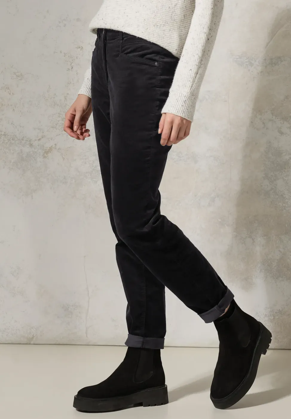 Hose im Velvet-Look