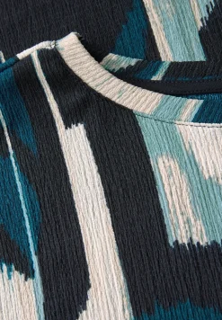 Ikat Print Crinkle Shirt