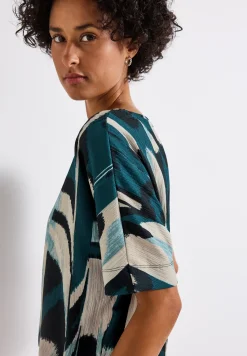 Ikat Print Crinkle Shirt