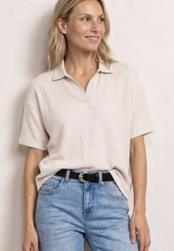 2-in-1 Mesh-Poloshirt mit Kurzarm