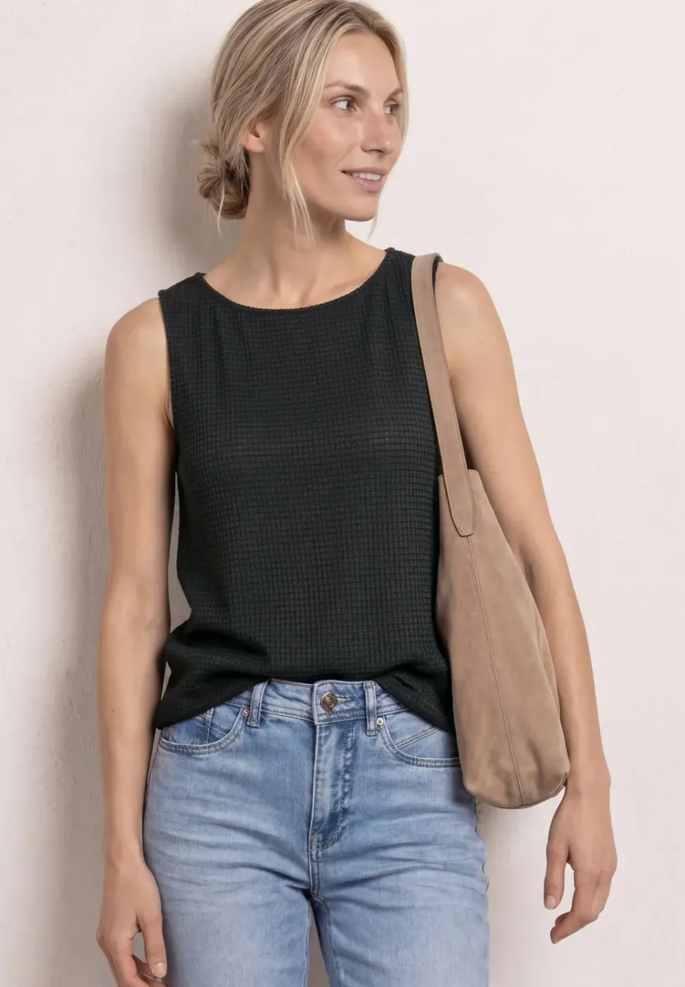 2-in-1 Mesh-Top mit U-Boot-Ausschnitt