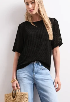 2-in-1 Shirt aus Mesh mit U-Boot-Ausschnitt