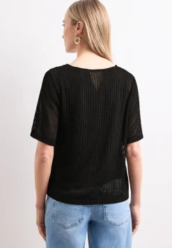 2-in-1 Shirt aus Mesh mit U-Boot-Ausschnitt