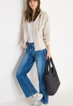 Jacke aus Baumwollmix mit Kapuze
