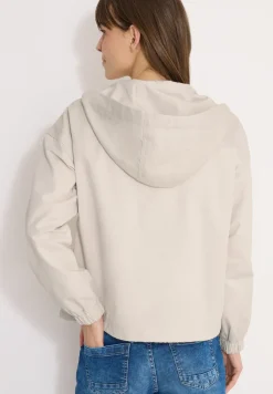 Jacke aus Baumwollmix mit Kapuze