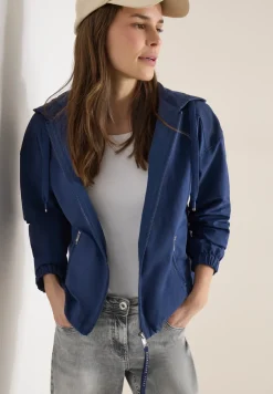 Jacke aus Baumwollmix mit Kapuze