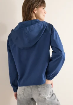 Jacke aus Baumwollmix mit Kapuze